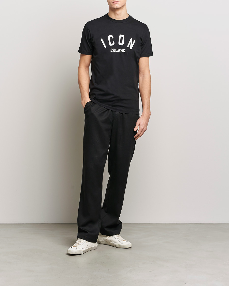 Mies | T-paidat | Dsquared2 | Cool Fit Be Icon Crew Neck T-Shirt Black