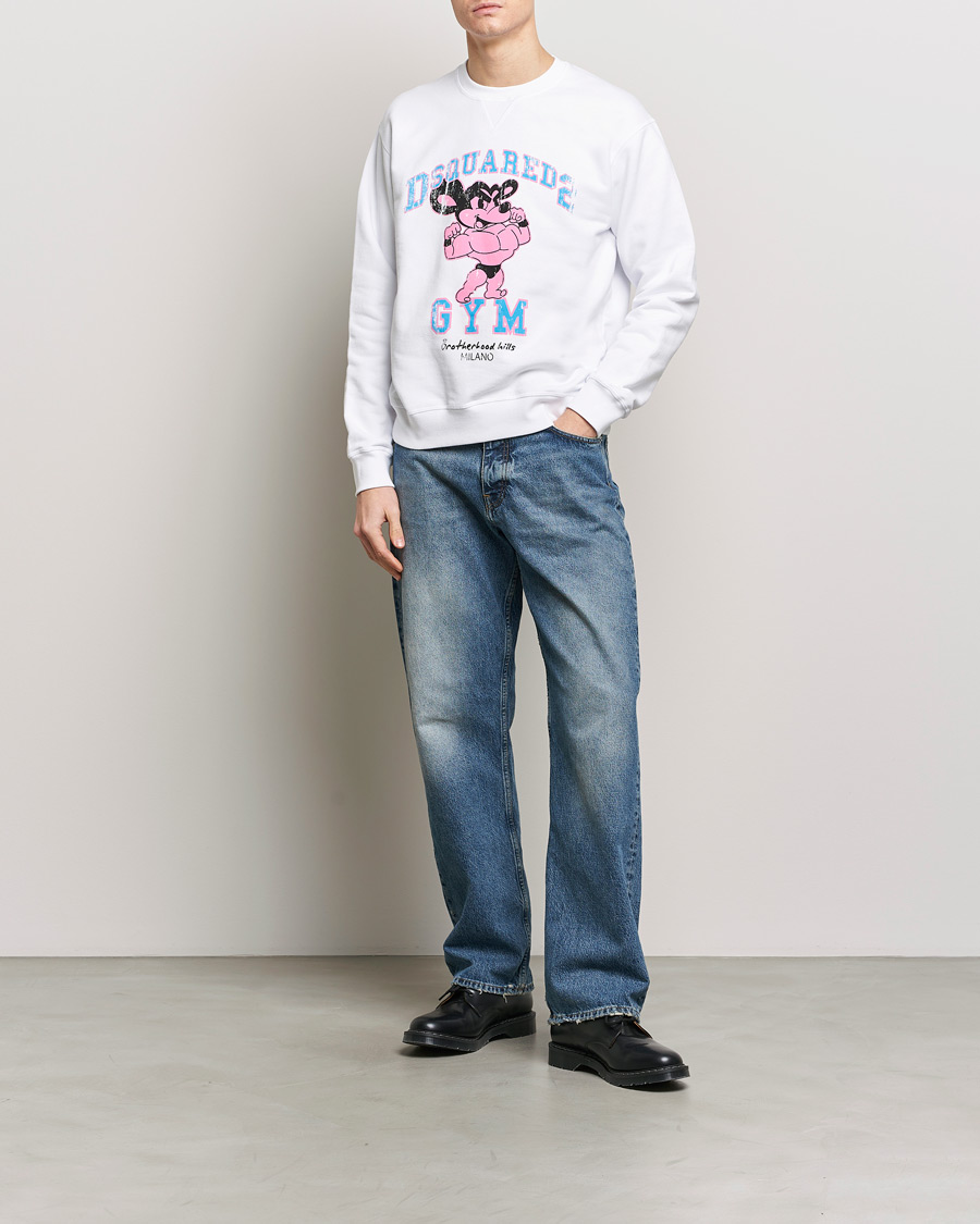 Mies | Puserot | Dsquared2 | Cool Fit Crew Neck Sweatshirt White