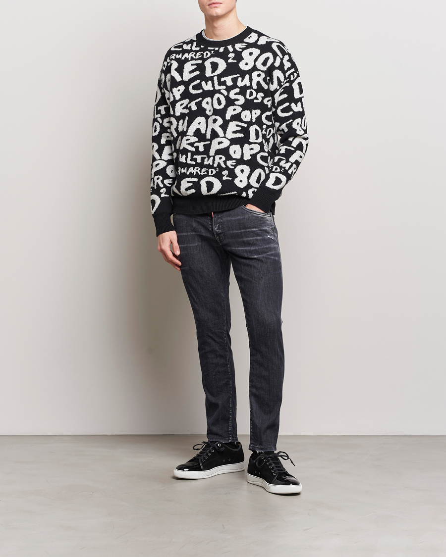 Mies | Farkut | Dsquared2 | Skater Jeans Washed Black