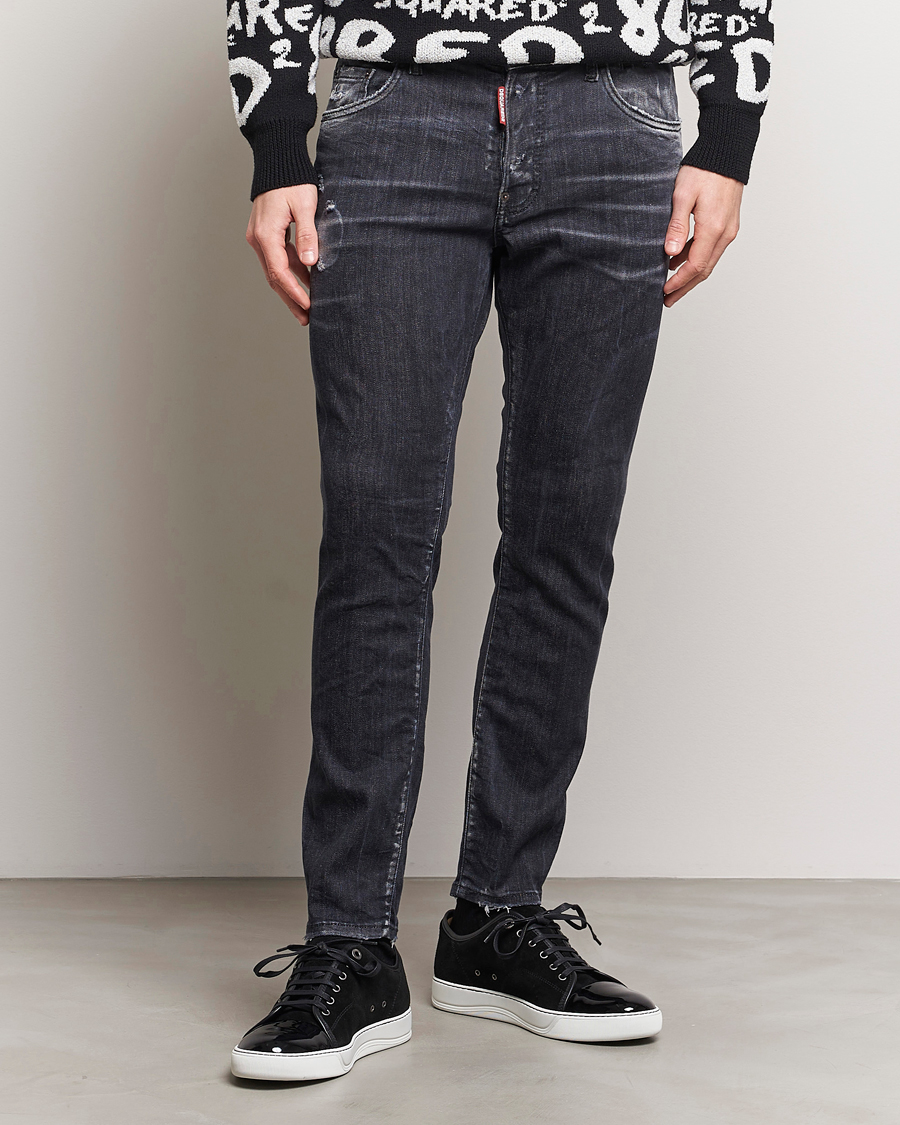 Mies | Farkut | Dsquared2 | Skater Jeans Washed Black