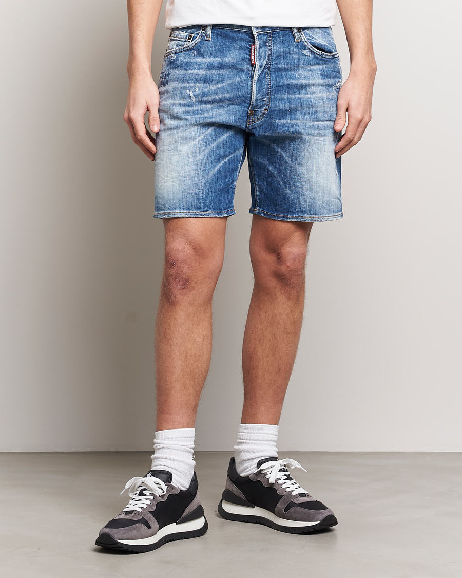 Mies | Shortsit | Dsquared2 | Marine Denim Shorts Light Blue