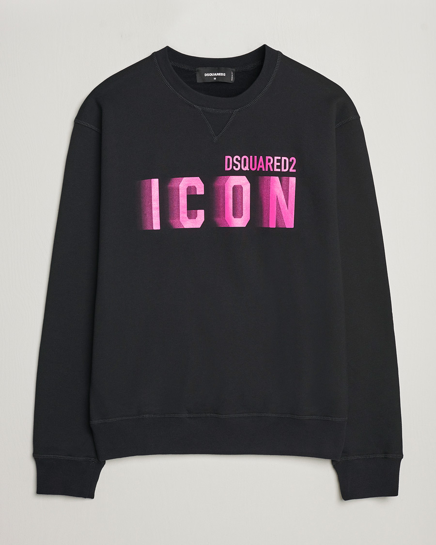 Mies | Puserot | Dsquared2 | Cool Fit Icon Blur Crew Neck Sweatshirt Black