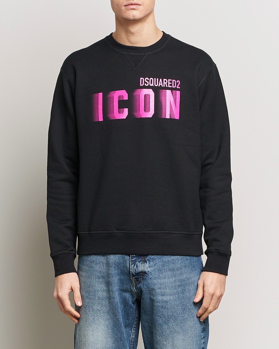 Mies | Puserot | Dsquared2 | Cool Fit Icon Blur Crew Neck Sweatshirt Black