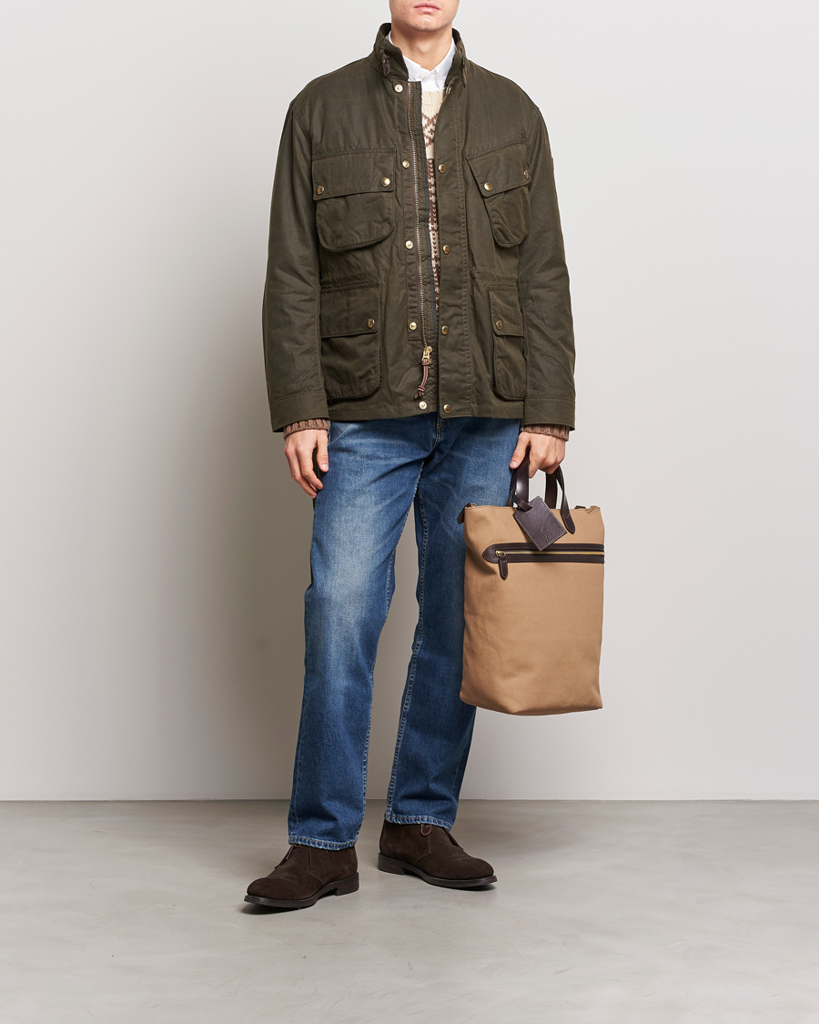 Mies | Takit | Polo Ralph Lauren | Waxed Field Jacket Oil Cloth Green