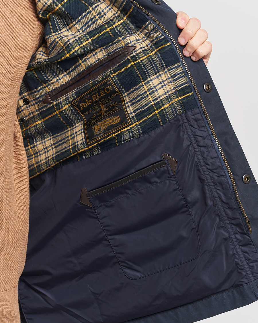 Mies | Takit | Polo Ralph Lauren | Waxed Cotton Field Jacket Navy