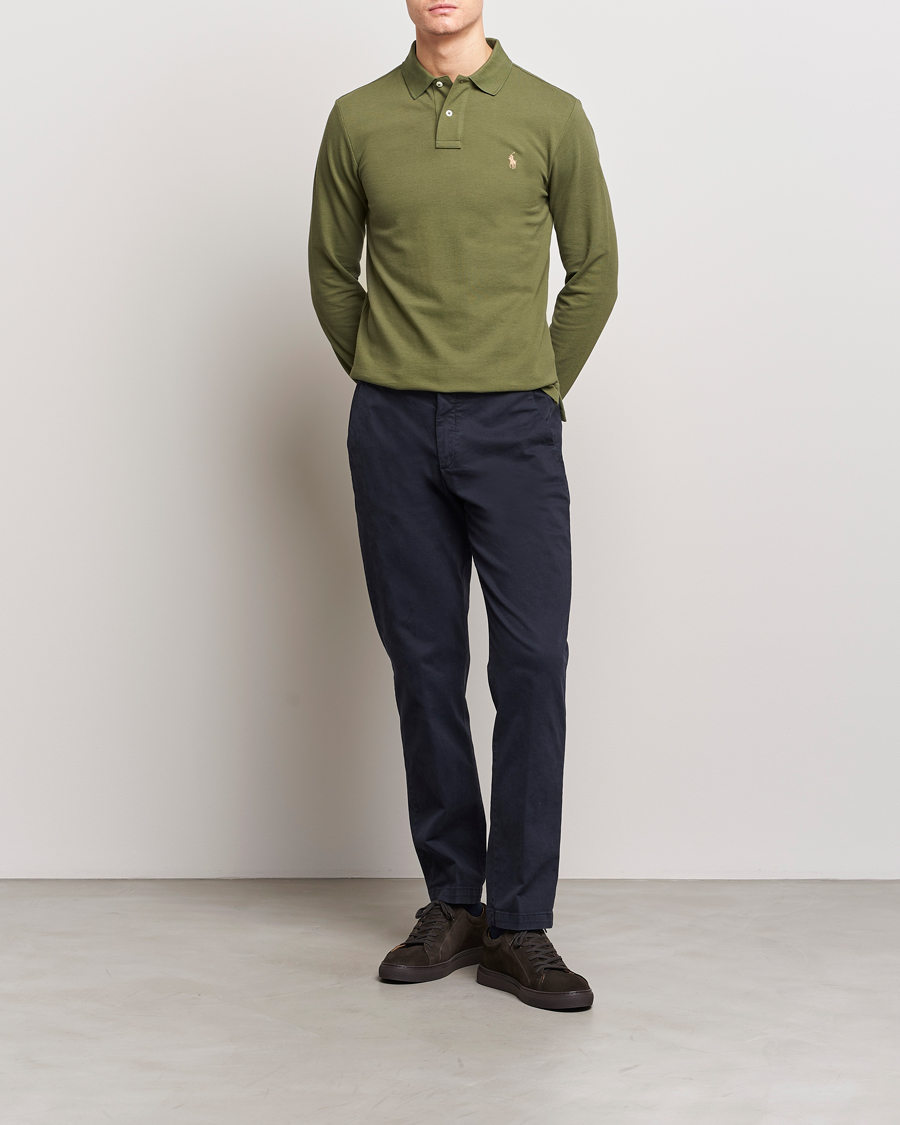 Mies | Puserot | Polo Ralph Lauren | Slim Fit Long Sleeve Polo Dark Sage
