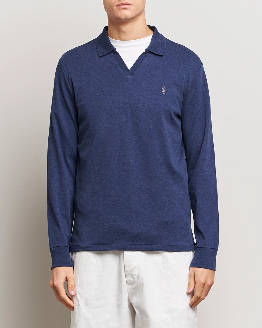Mies | Pitkähihaiset pikeepaidat | Polo Ralph Lauren | Long Sleeve Polo Shirt Navy Heather 