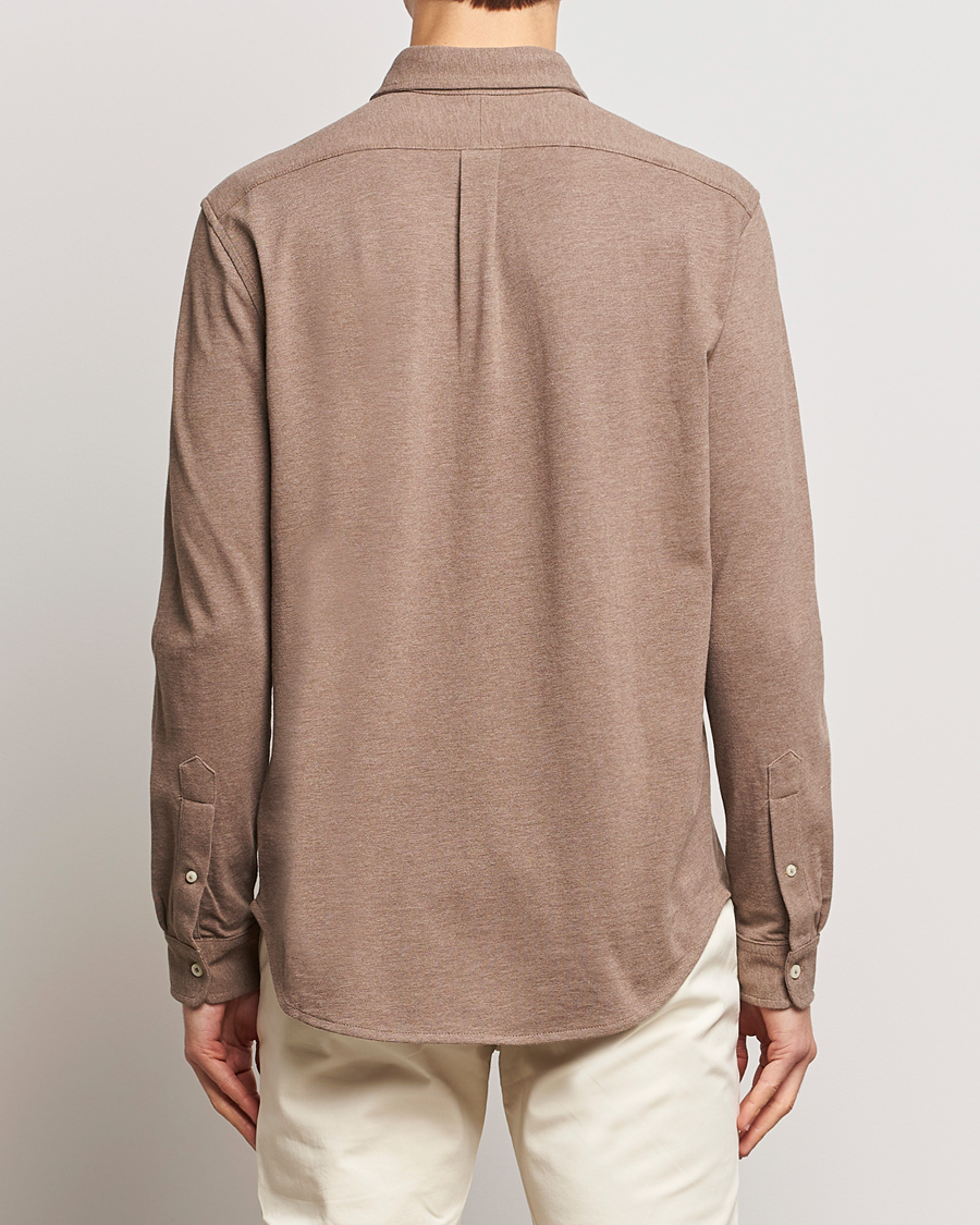 Mies | Kauluspaidat | Polo Ralph Lauren | Slim Fit Featherweight Mesh Shirt Dark Taupe Heather