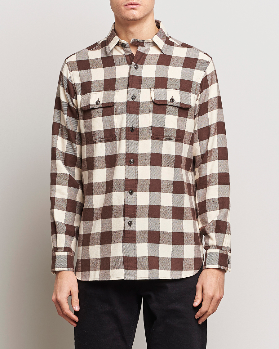 Mies | Kauluspaidat | Polo Ralph Lauren | Ranch Checked Pocket Overshirt Cream/Brown