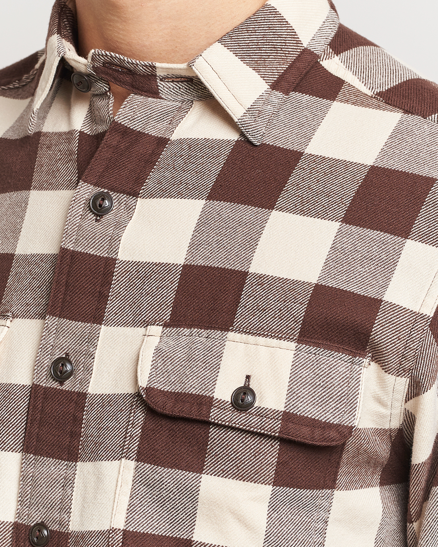 Mies | Kauluspaidat | Polo Ralph Lauren | Ranch Checked Pocket Overshirt Cream/Brown