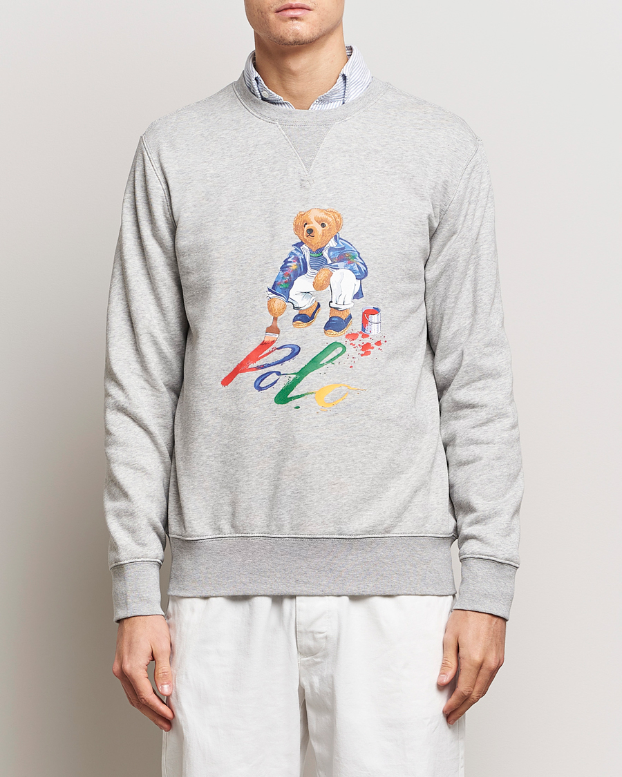Mies |  | Polo Ralph Lauren | Printed Bear Crew Neck Sweatshirt Andover Heather