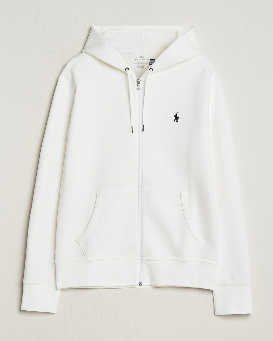 Mies | Puserot | Polo Ralph Lauren | Double Knitted Full-Zip Hoodie White
