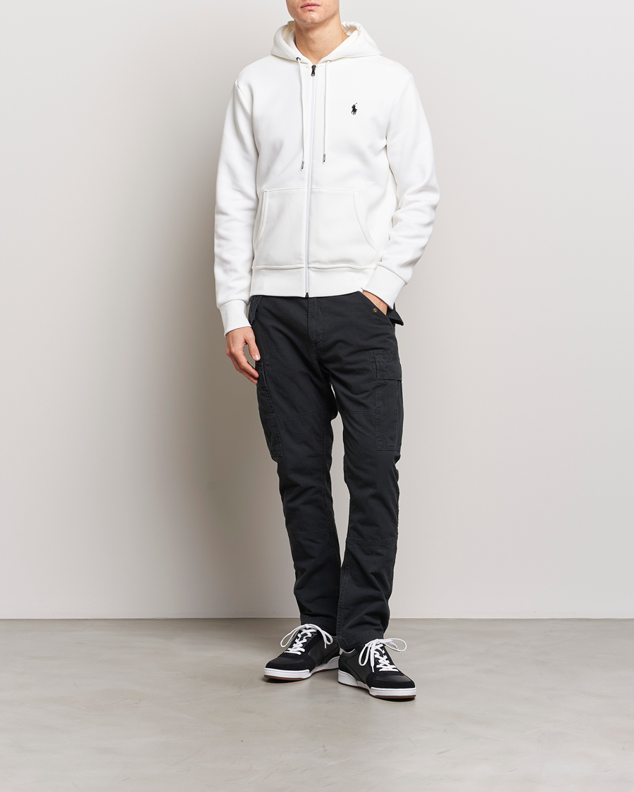 Mies | Puserot | Polo Ralph Lauren | Double Knitted Full-Zip Hoodie White