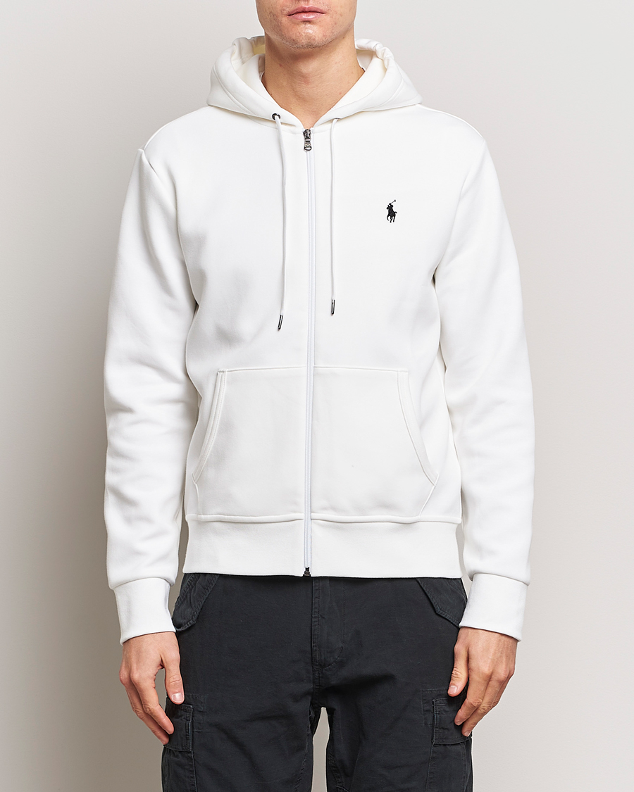 Mies | 30 % alennuksia | Polo Ralph Lauren | Double Knitted Full-Zip Hoodie White