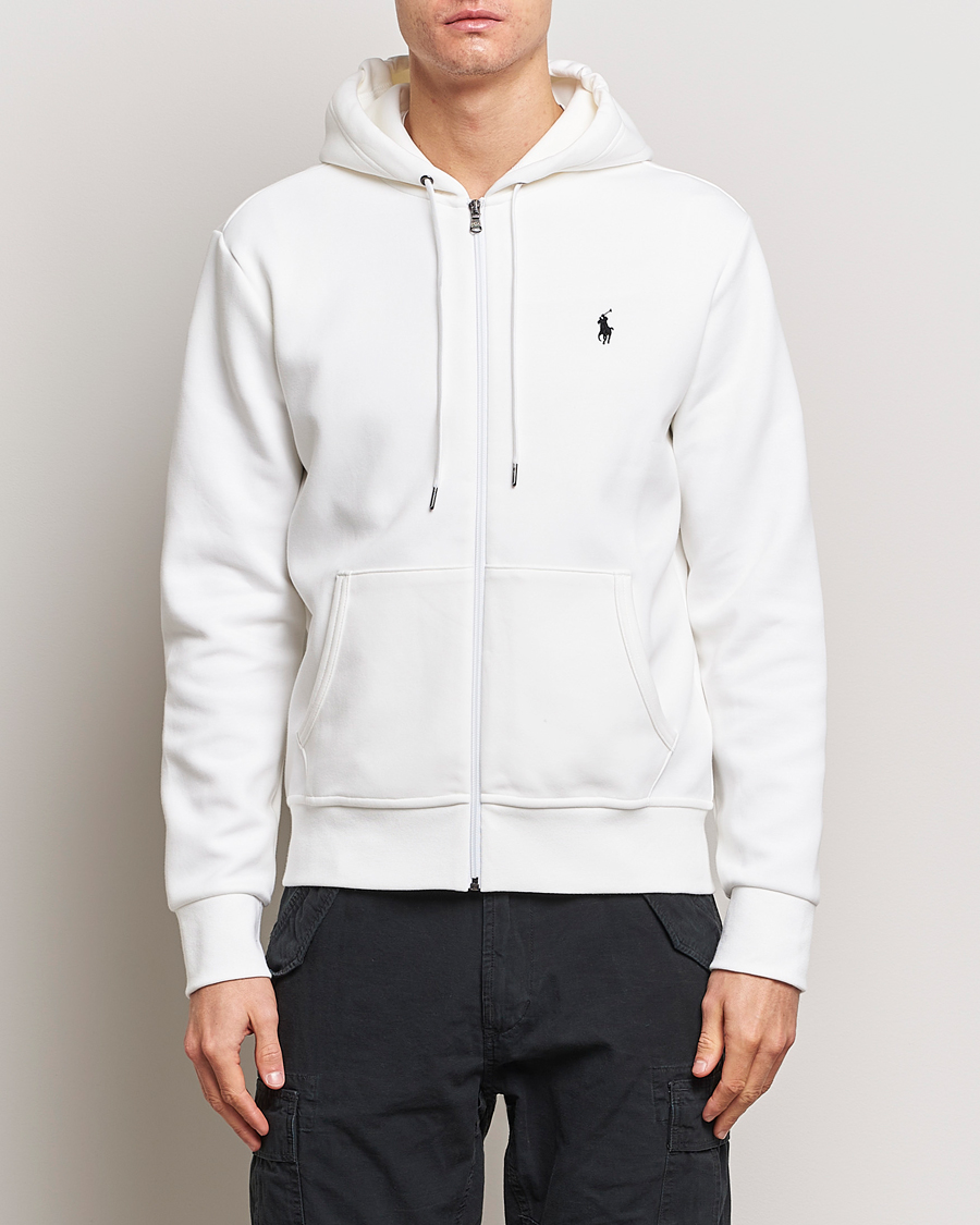 Mies | Puserot | Polo Ralph Lauren | Double Knitted Full-Zip Hoodie White