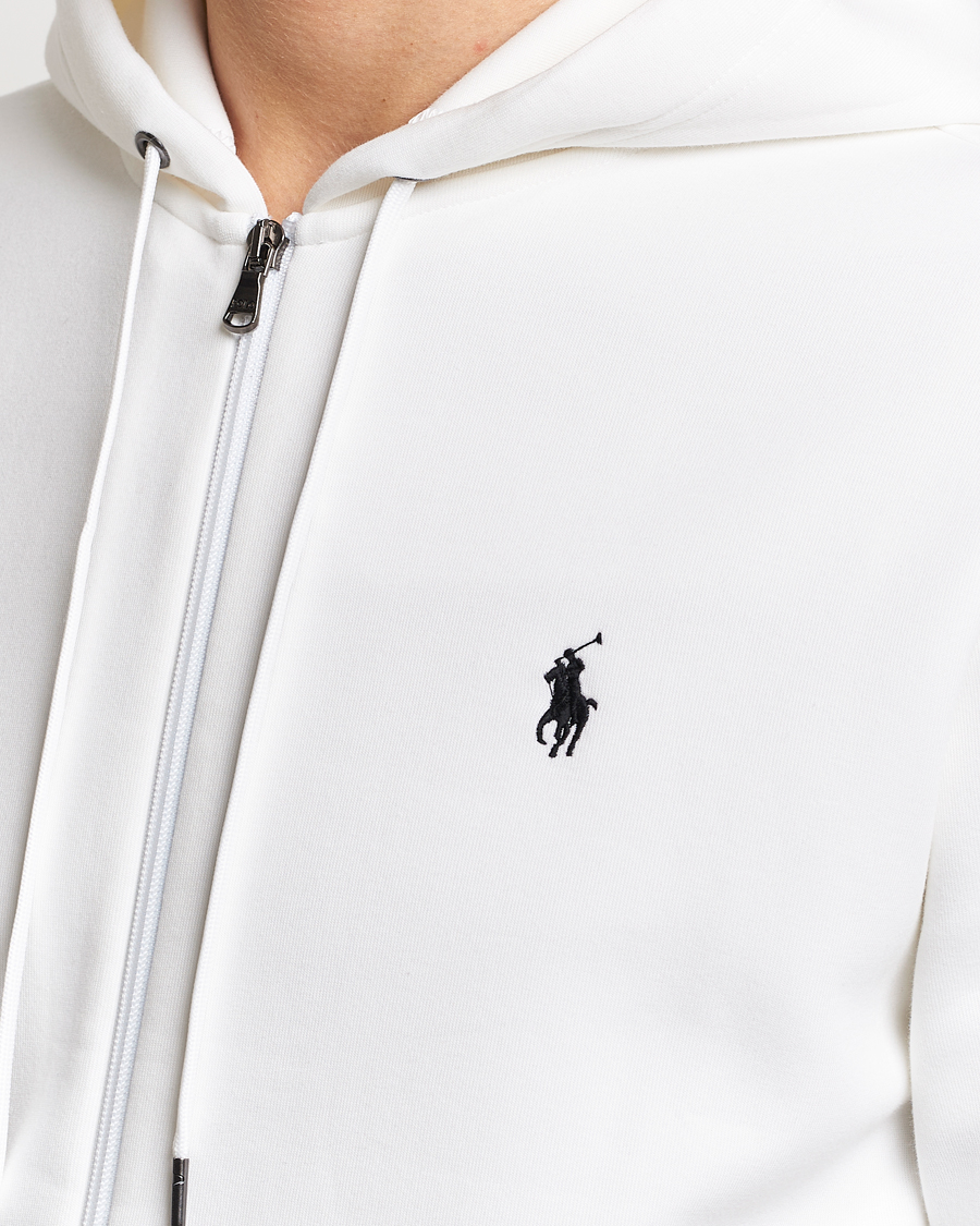 Mies | Puserot | Polo Ralph Lauren | Double Knitted Full-Zip Hoodie White