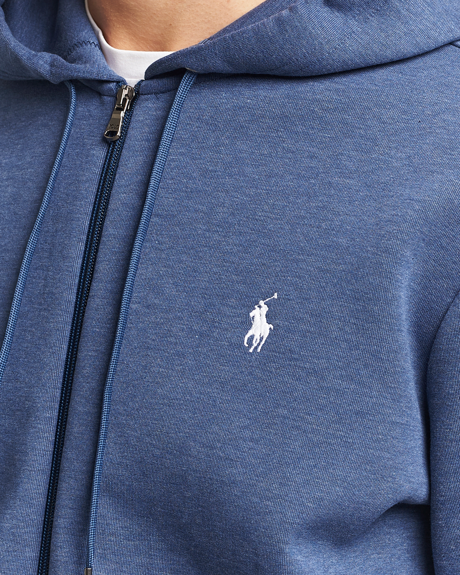 Mies | Puserot | Polo Ralph Lauren | Double Knitted Full-Zip Hoodie Blue Heather