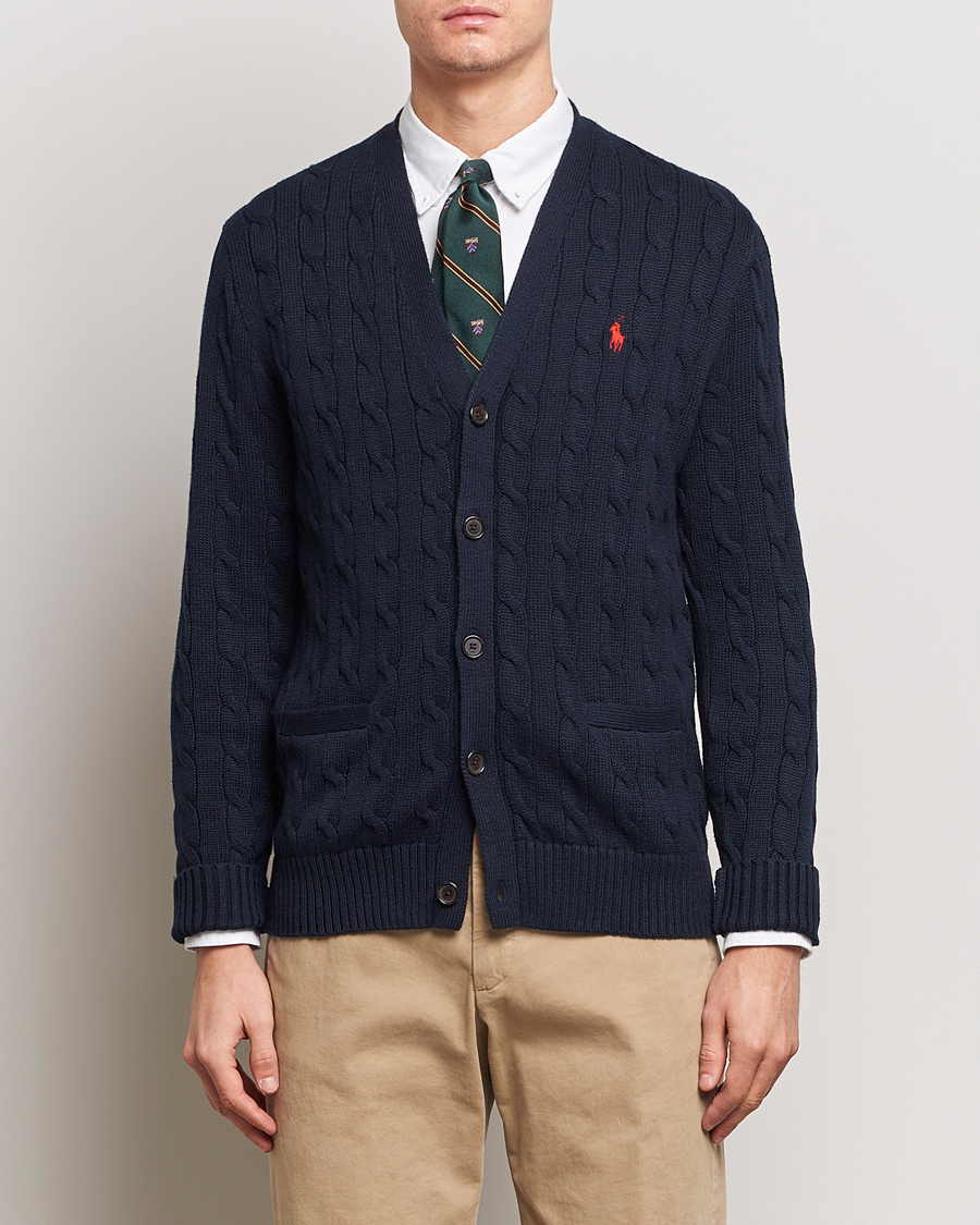 Mies | Alennusmyynti vaatteet | Polo Ralph Lauren | Cotton Cable Cardigan Hunter Navy