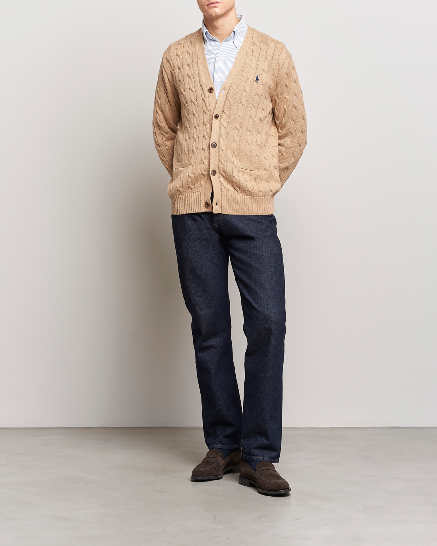 Mies | Puserot | Polo Ralph Lauren | Cotton Cable Cardigan Camel Melange