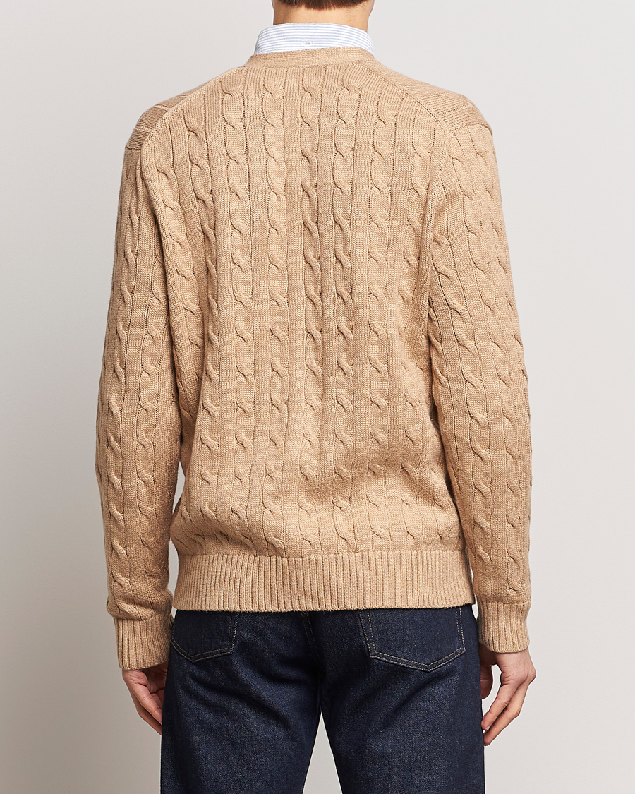 Mies | Puserot | Polo Ralph Lauren | Cotton Cable Cardigan Camel Melange