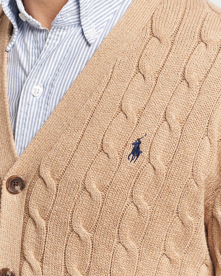 Mies | Puserot | Polo Ralph Lauren | Cotton Cable Cardigan Camel Melange