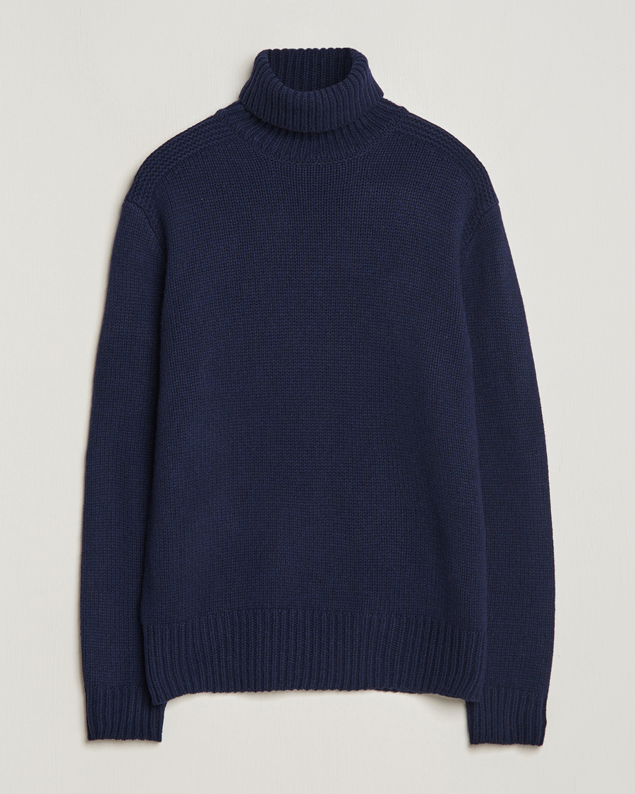 Mies | Puserot | Polo Ralph Lauren | Wool/Cashmere Knitted Rollneck Hunter Navy
