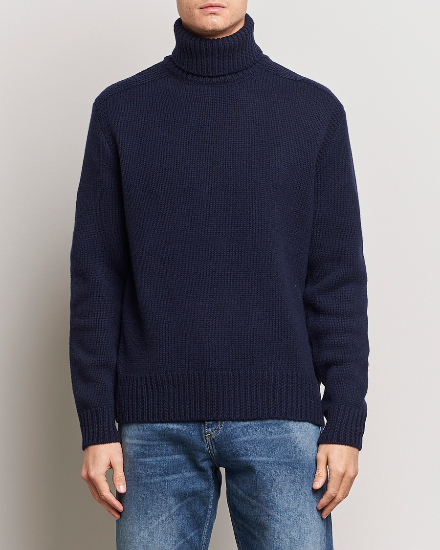 Mies |  | Polo Ralph Lauren | Wool/Cashmere Knitted Rollneck Hunter Navy