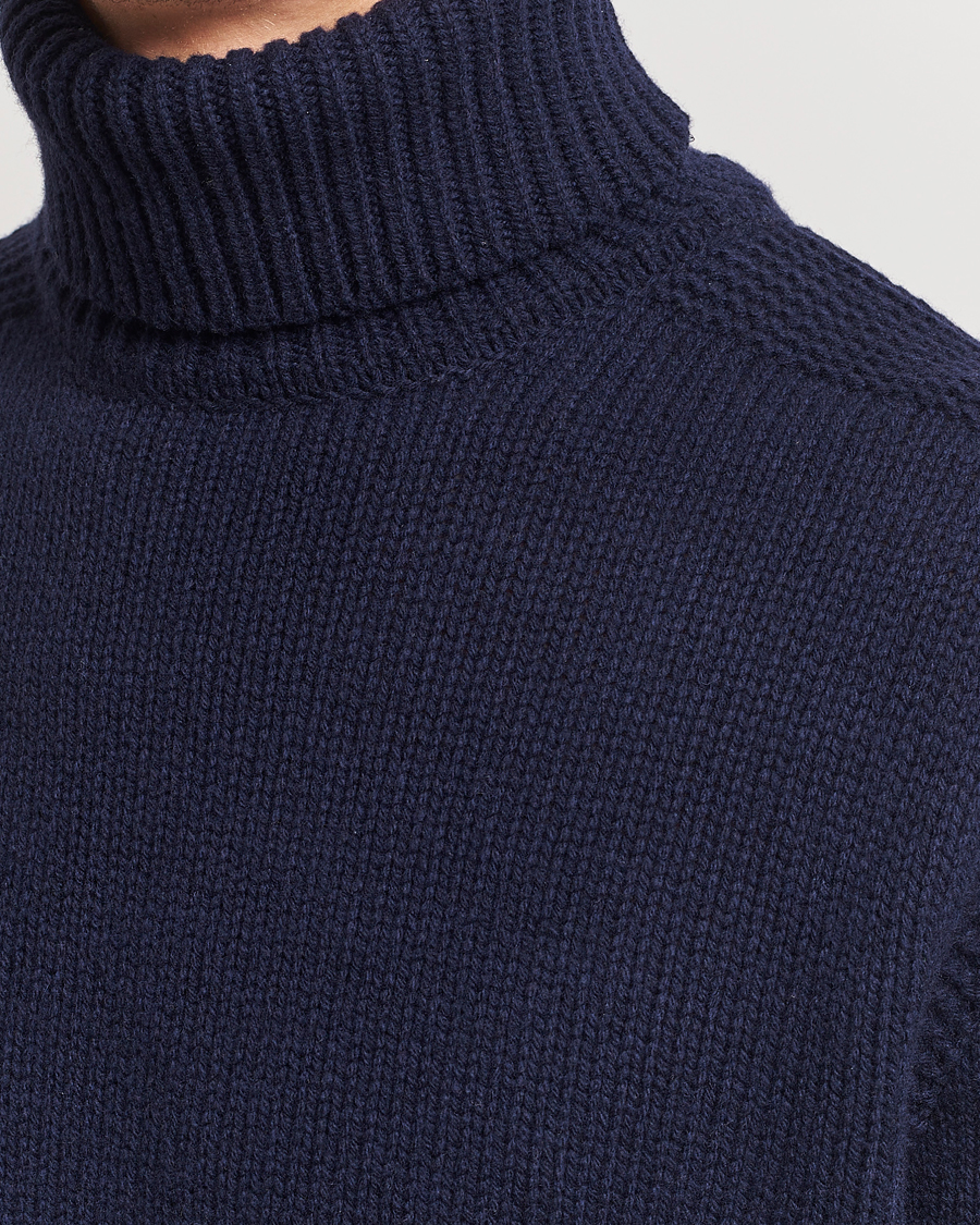 Mies | Puserot | Polo Ralph Lauren | Wool/Cashmere Knitted Rollneck Hunter Navy