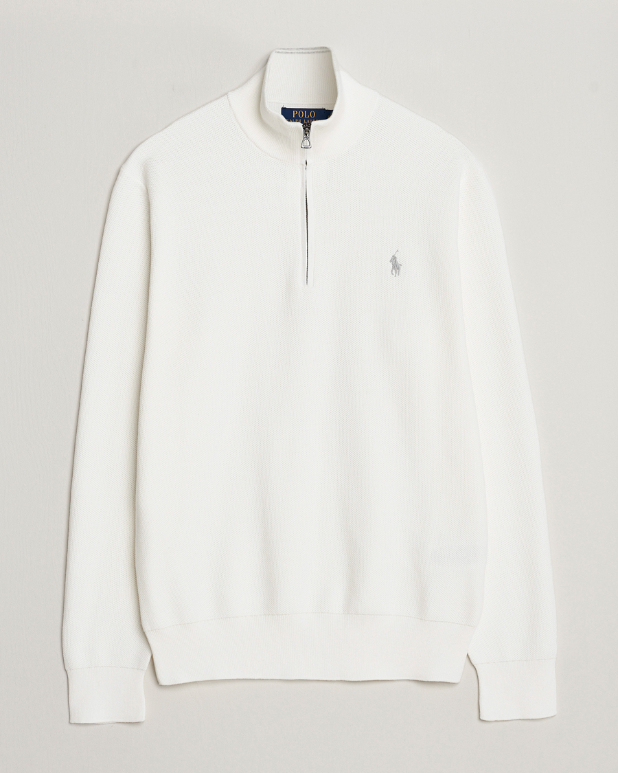 Mies | Half-zip | Polo Ralph Lauren | Textured Half-Zip Deckwash White