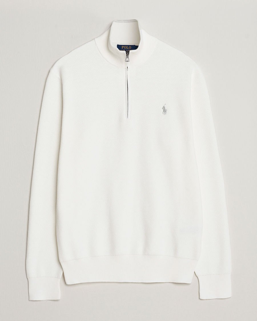 Mies | Puserot | Polo Ralph Lauren | Textured Half Zip Deckwash White