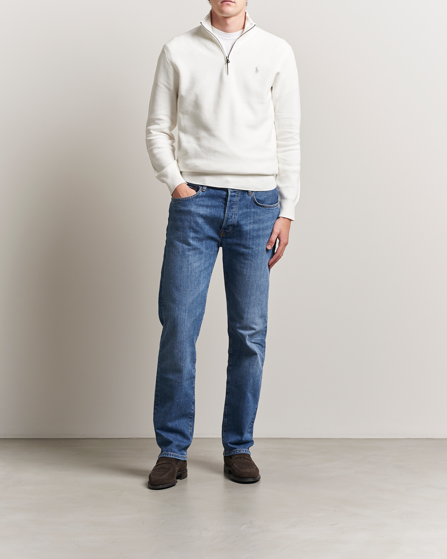 Mies | Puserot | Polo Ralph Lauren | Textured Half Zip Deckwash White