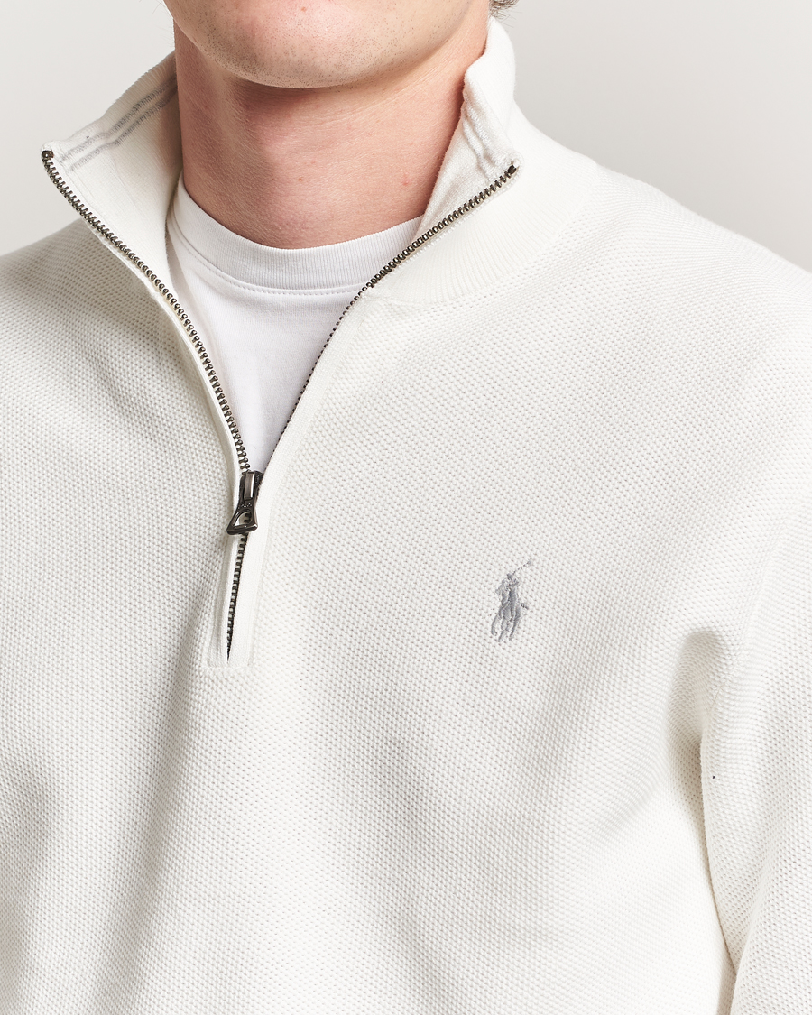 Mies | Puserot | Polo Ralph Lauren | Textured Half Zip Deckwash White