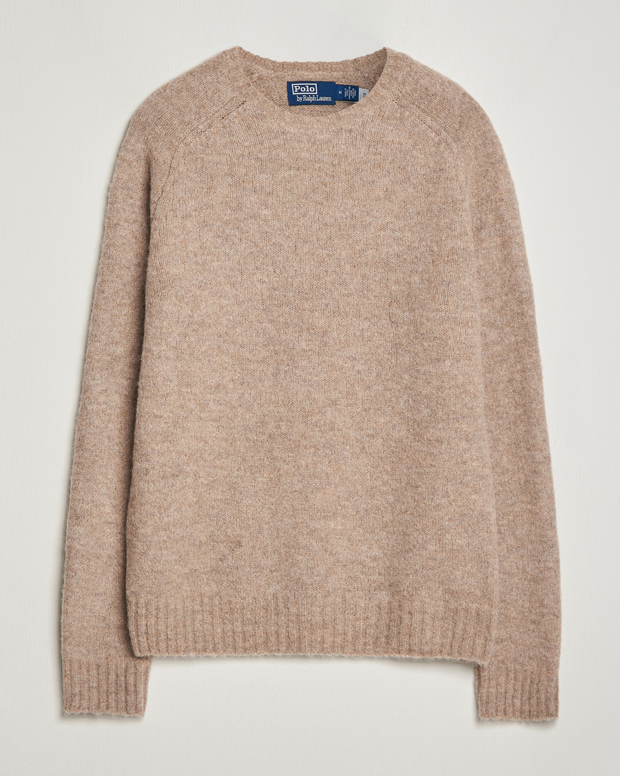 Mies | Puserot | Polo Ralph Lauren | Alpaca Knitted Crew Neck Sweater Oak Brown Heather