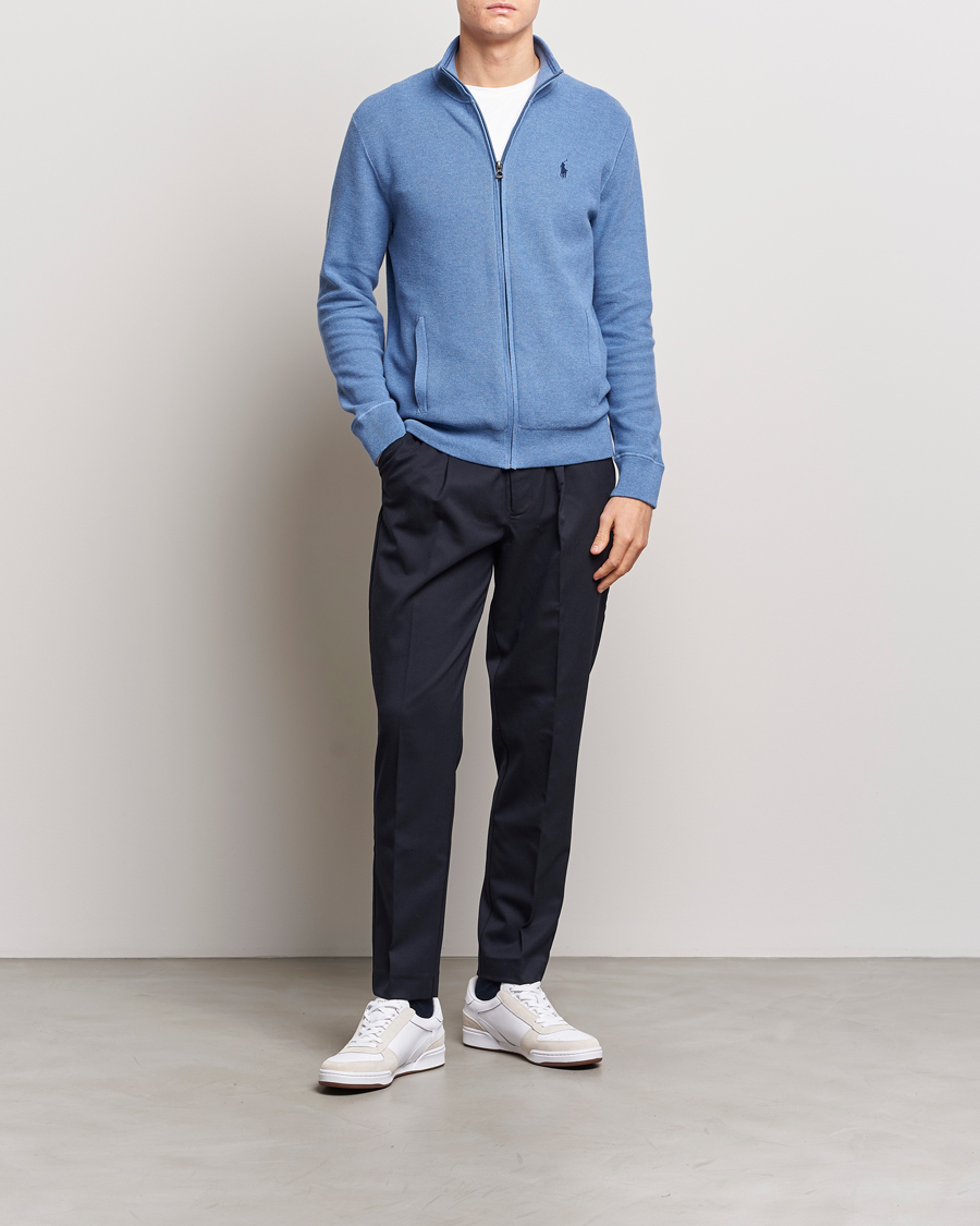 Mies | Puserot | Polo Ralph Lauren | Textured Full-Zip Blue Stone Heather