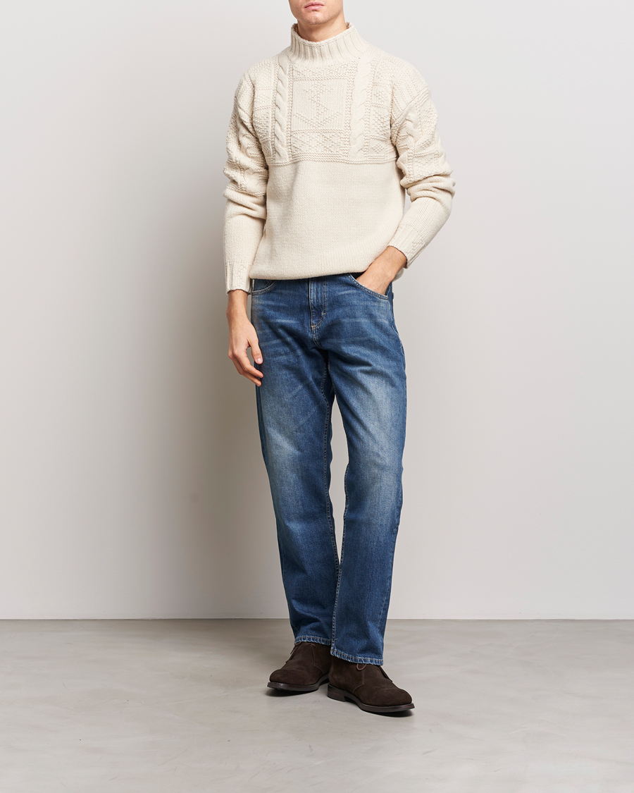 Mies | Puserot | Polo Ralph Lauren | Wool Knitted Aran Rollneck Cream