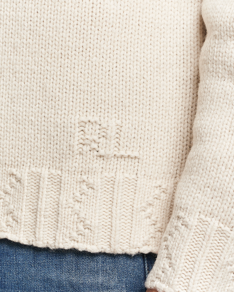Mies | Puserot | Polo Ralph Lauren | Wool Knitted Aran Rollneck Cream