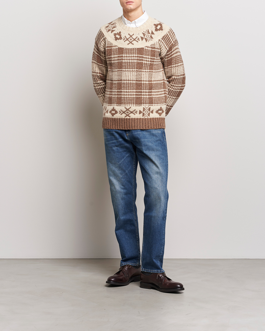 Mies | Puserot | Polo Ralph Lauren | Wool Knitted Crew Neck Sweater Medium Brown