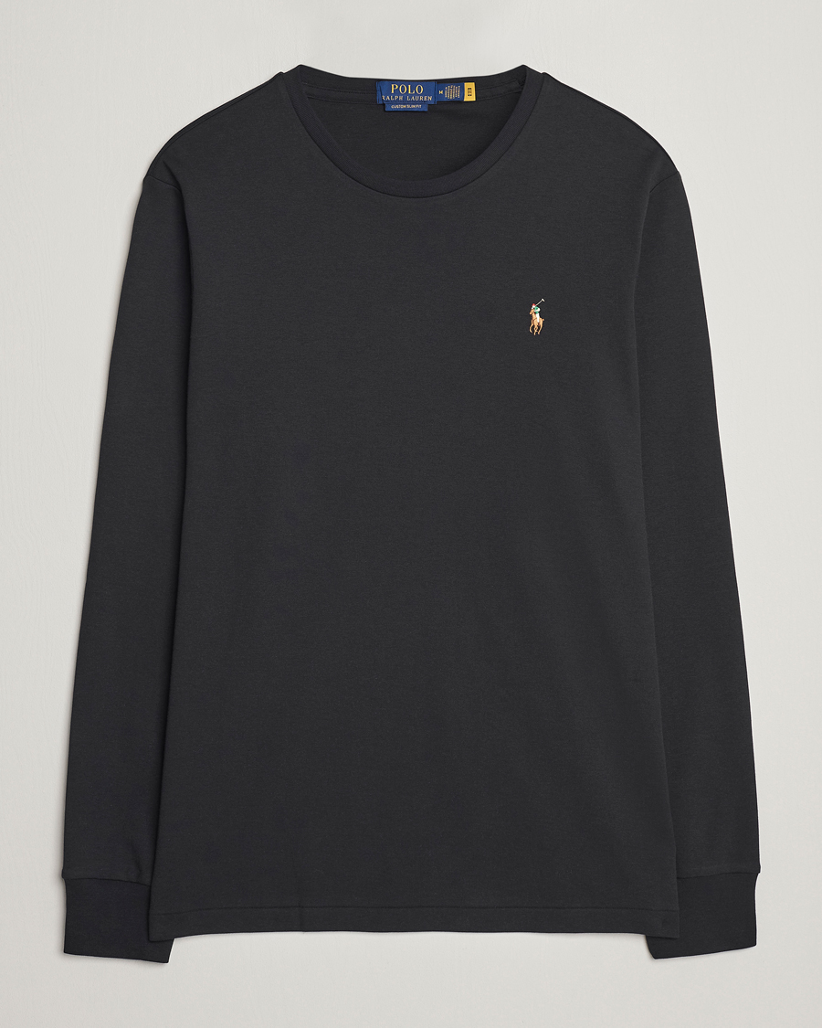 Mies |  | Polo Ralph Lauren | Luxury Pima Cotton Long Sleeve T-Shirt Black