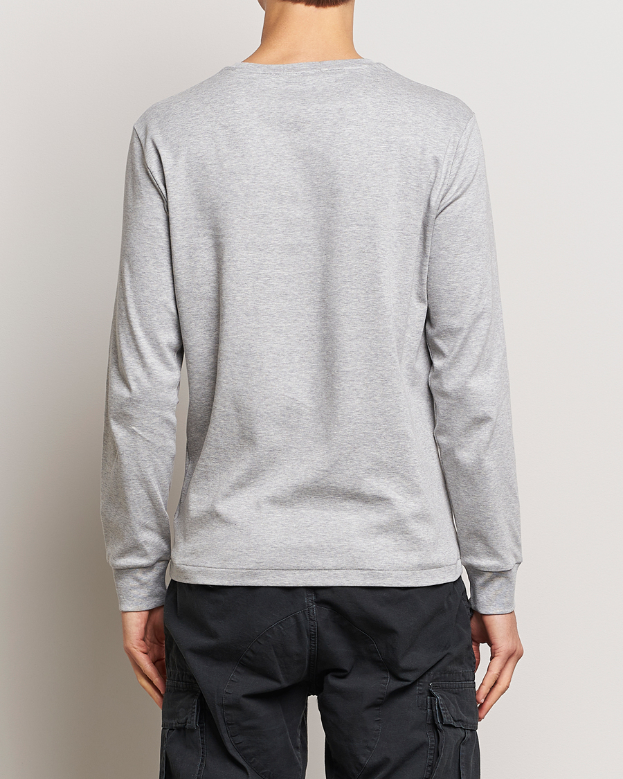 Mies | T-paidat | Polo Ralph Lauren | Luxury Pima Cotton Long Sleeve T-Shirt Light Grey