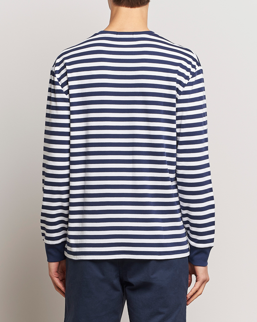 Mies | T-paidat | Polo Ralph Lauren | Striped Long Sleeve T-Shirt Refined Navy/White