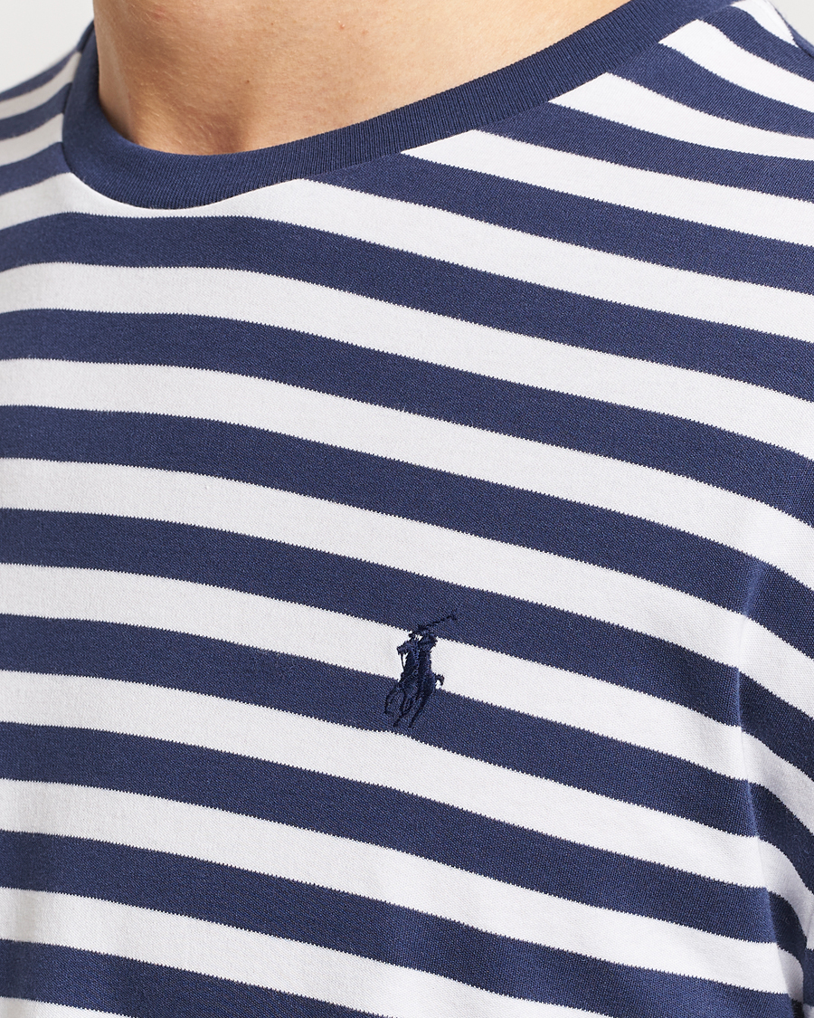 Mies | T-paidat | Polo Ralph Lauren | Striped Long Sleeve T-Shirt Refined Navy/White