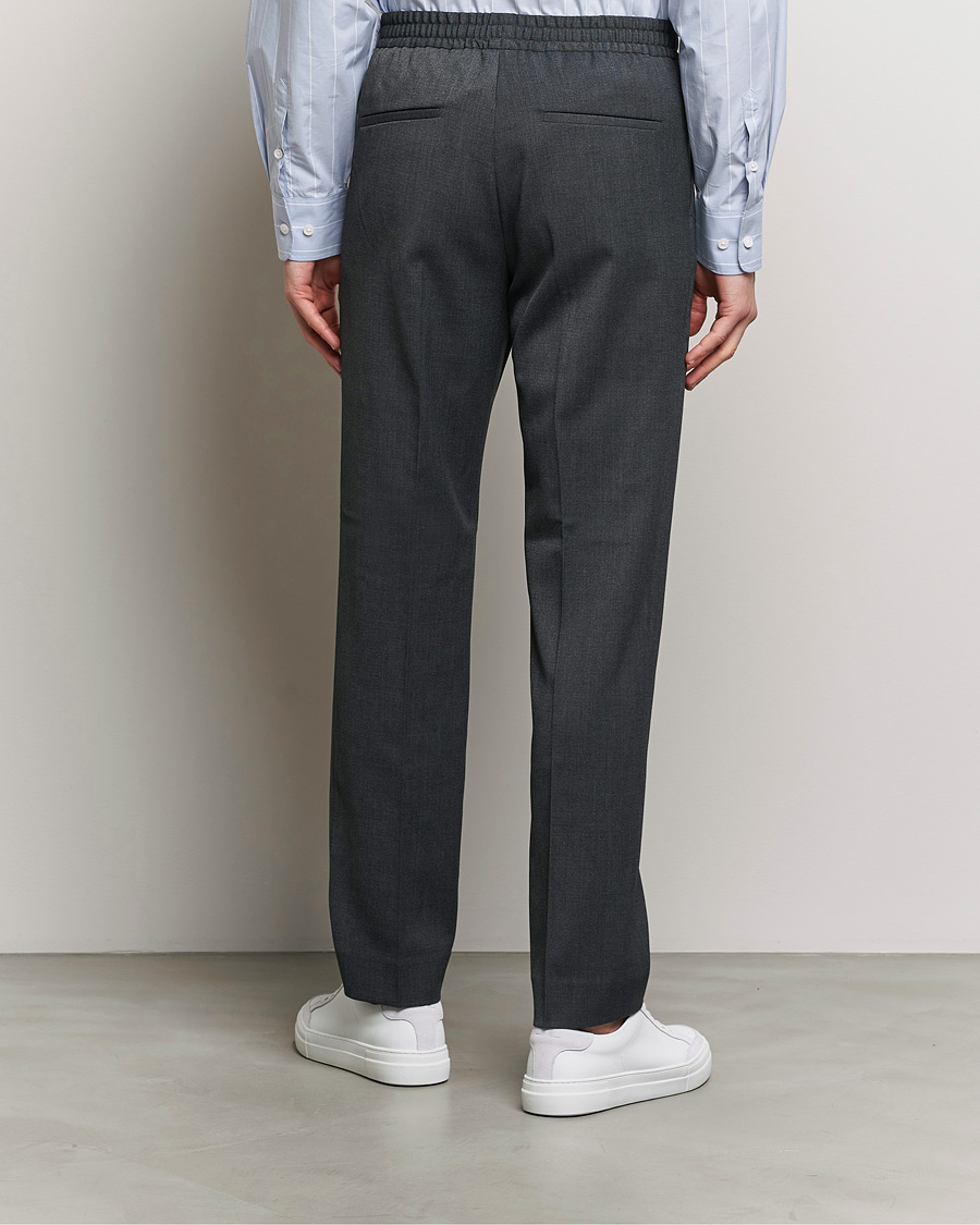 Mies | Housut | Filippa K | Relaxed Terry Wool Trousers Dark Grey Melange
