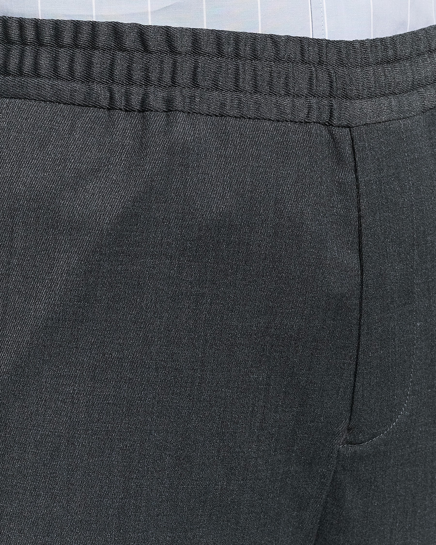 Mies | Housut | Filippa K | Relaxed Terry Wool Trousers Dark Grey Melange