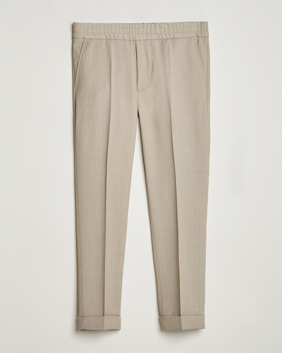 Mies | Housut | Filippa K | Terry Cropped Trousers Light Khaki