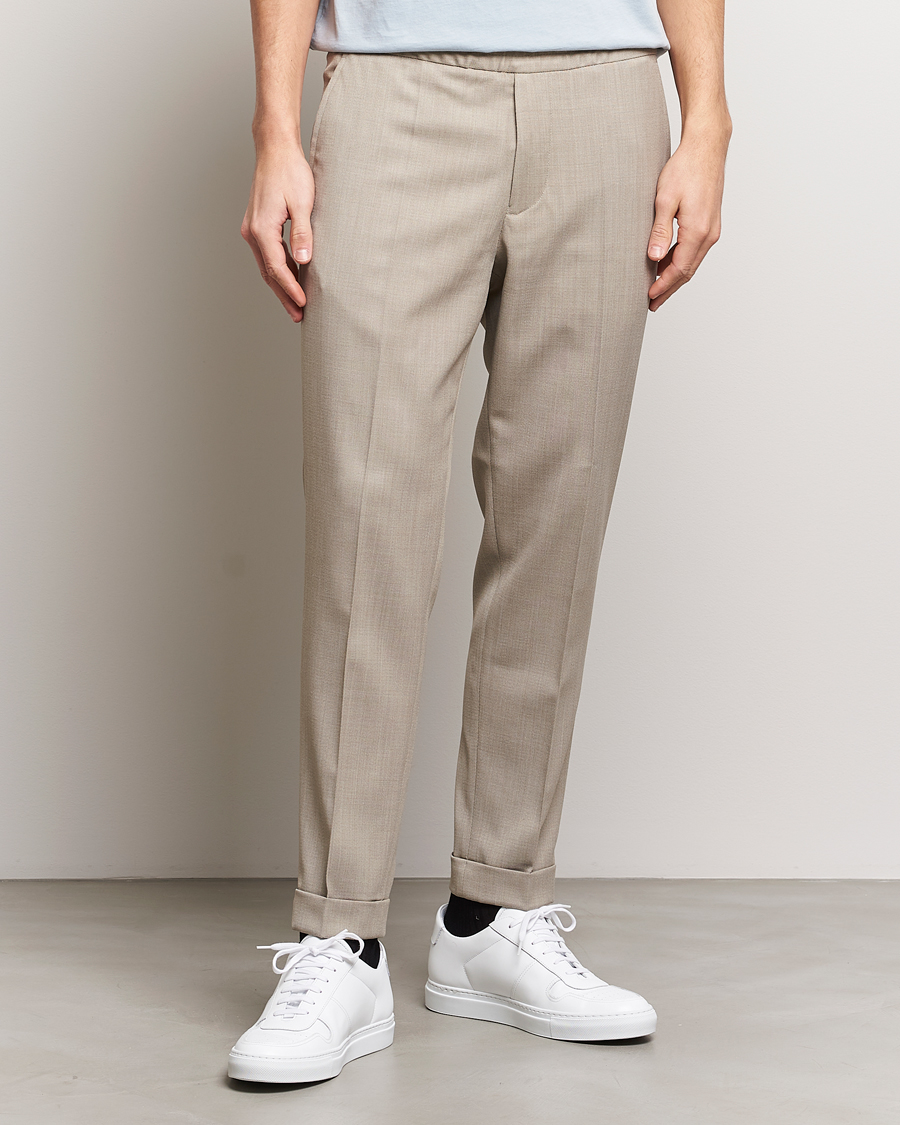 Mies | Kurenauhahousut | Filippa K | Terry Cropped Trousers Light Khaki