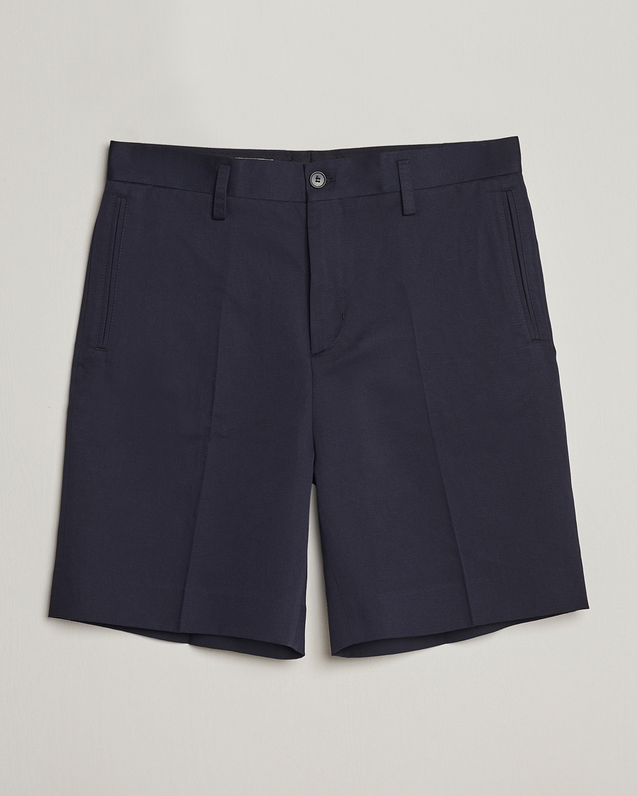 Mies | Shortsit | Filippa K | Cotton/Linen Shorts Navy