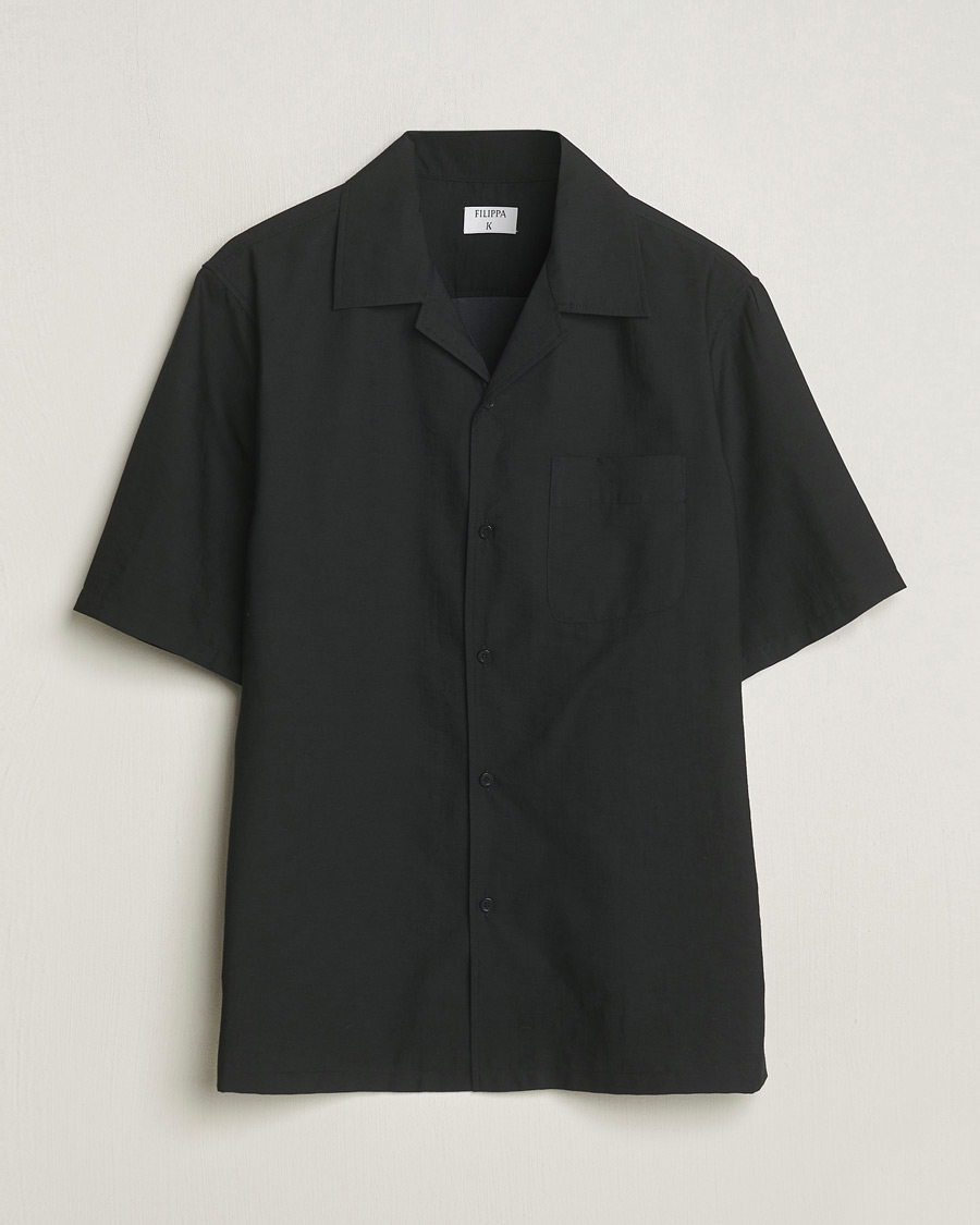 Mies | Kauluspaidat | Filippa K | Resort Short Sleeve Shirt Black