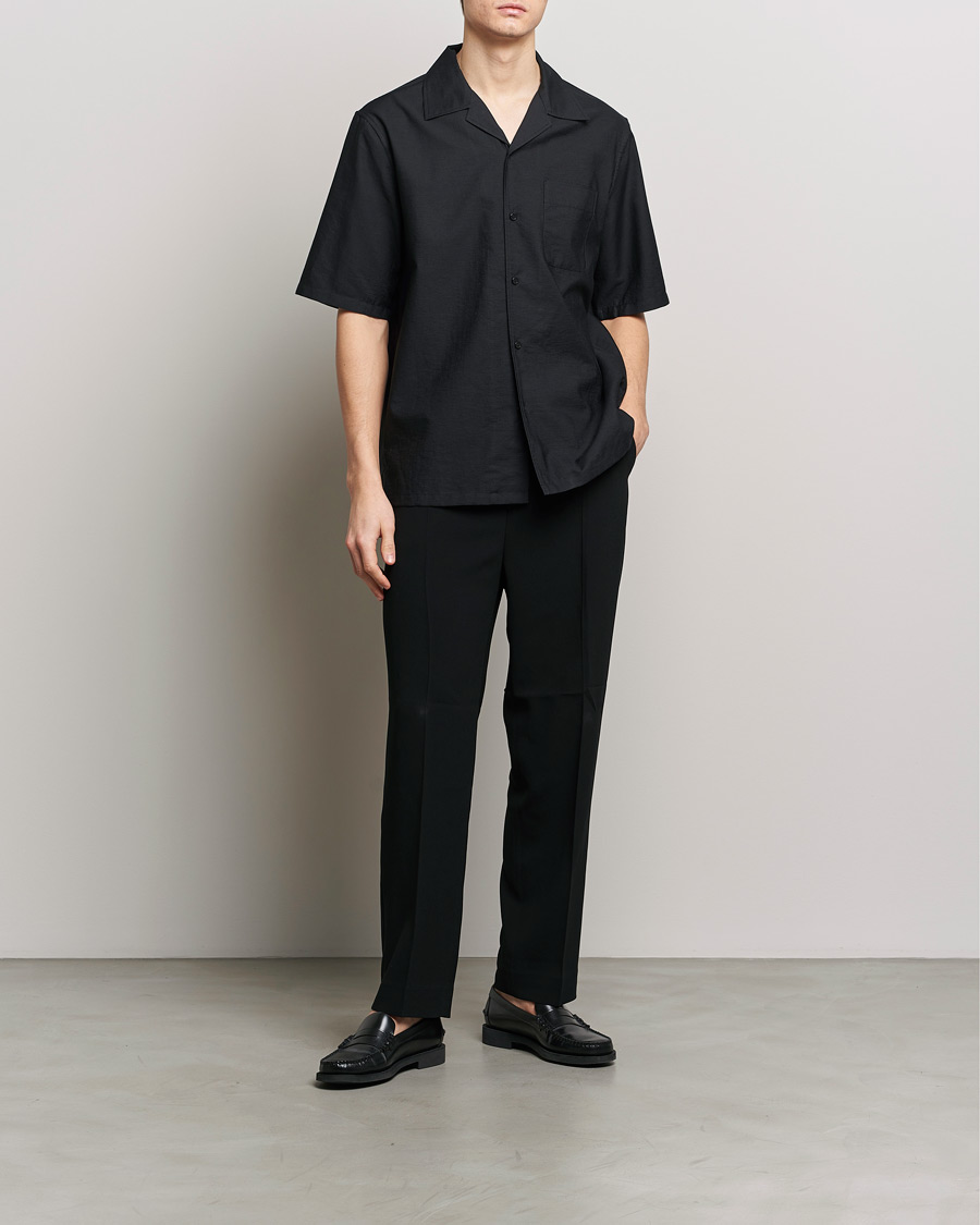 Mies | Kauluspaidat | Filippa K | Resort Short Sleeve Shirt Black