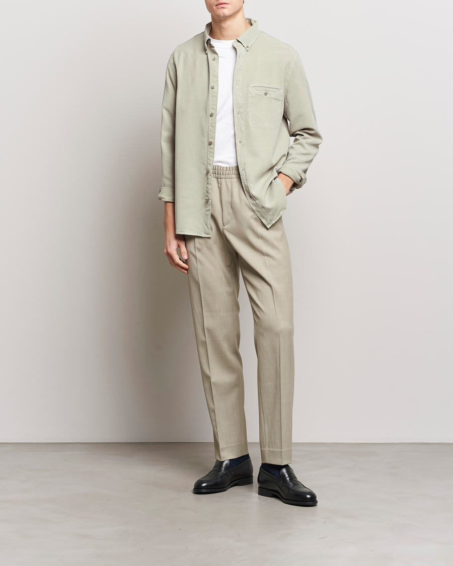 Mies | Kauluspaidat | Filippa K | Zachary Lyocell Shirt Light Sage