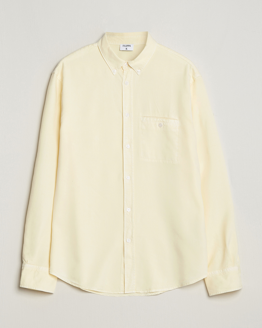 Mies | Kauluspaidat | Filippa K | Zachary Lyocell Shirt Soft Yellow
